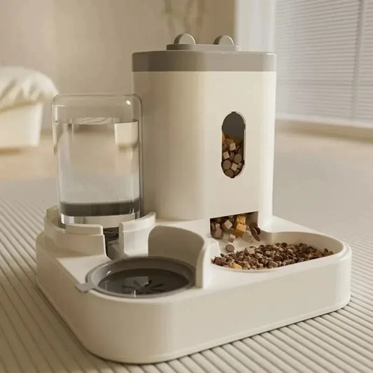 Automatic Feeder Dog Cat Food Bowl With Water Fountain