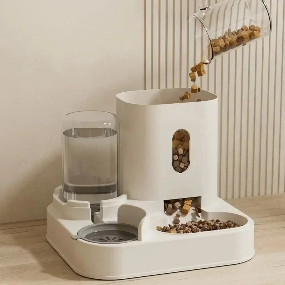 Automatic Feeder Dog Cat Food Bowl With Water Fountain